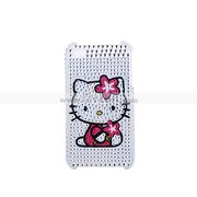 Cute Rhinestone Kitty Hard Case Cover for iPhone 4 4G 