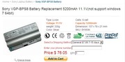 Sony VGP-BPS8 battery