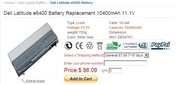 Dell Latitude e6400 battery 