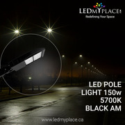 Use Black LED Pole Light 150w to make Nights more Safer
