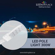 Use 300W LED Pole Lights to illuminate the whole area in Parking lots