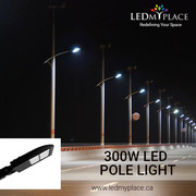 Install Photocell & Motion Sensor 300W LED Pole Lights 