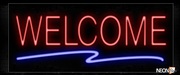 Welcome With Wavy Underline Neon Sign
